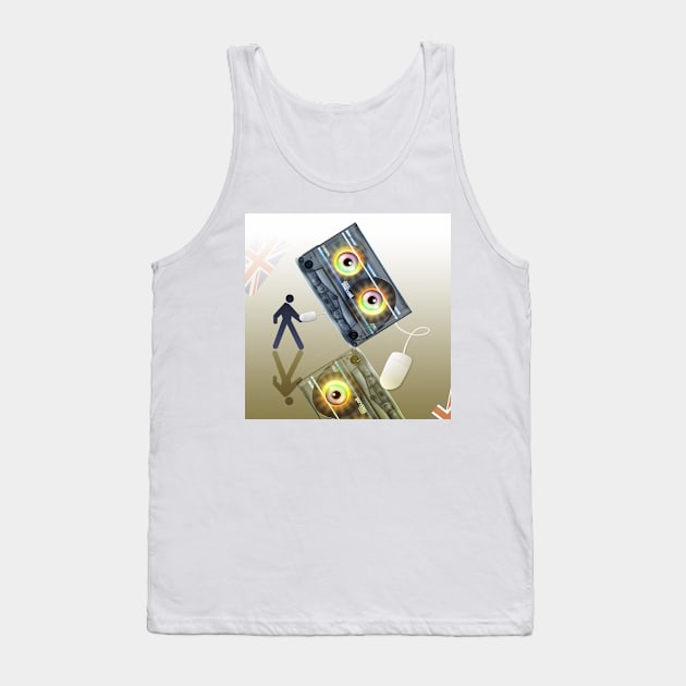 Cassette Tape Analogue Cartoon 4 Tank Top by grantwilson